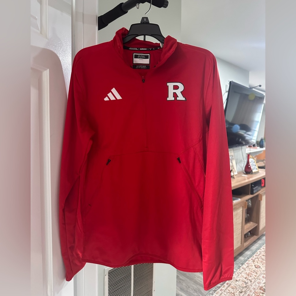 Rutgers Adidas Scarlet Quarter-Zip Top
Unisex Small